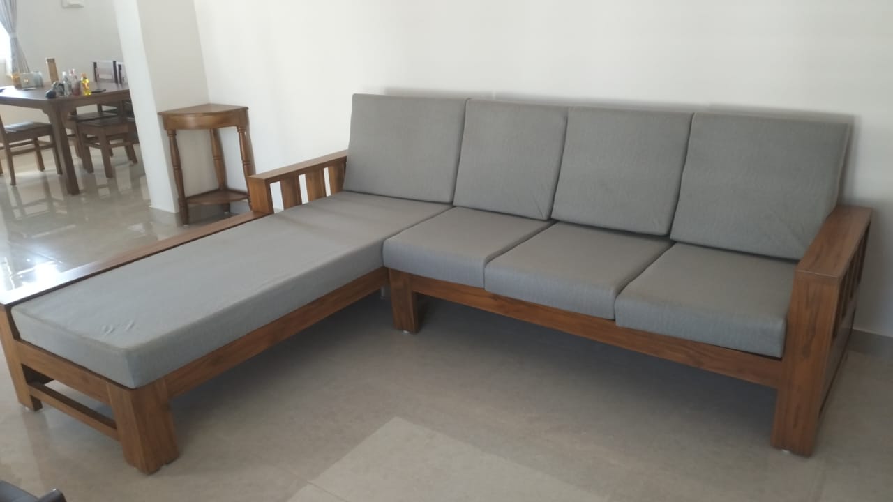Teak Wooden Corner Sofa