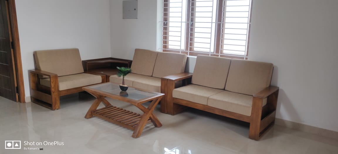 Teak Wooden Corner Sofa 3